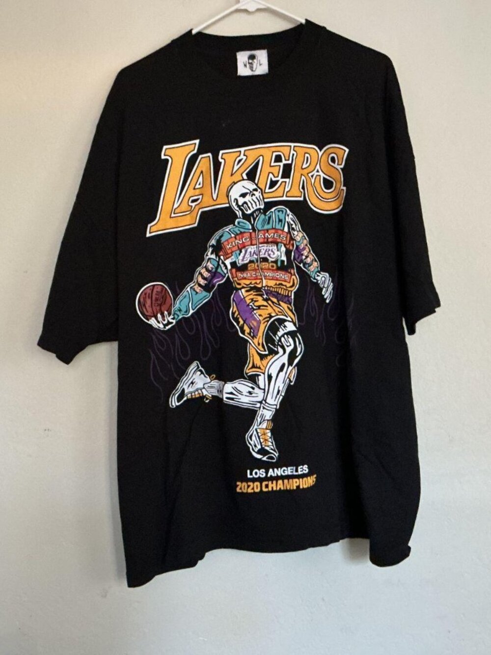Warren Lotas Lebron James LA Lakers City of Angels short sleeve t-shirt 2XL RARE